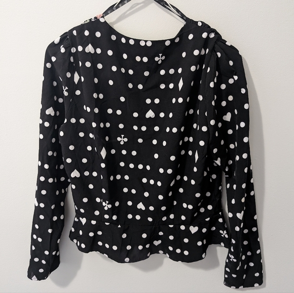 Missguided Split Print Peplum Top - US 8 - Picture 3 of 8